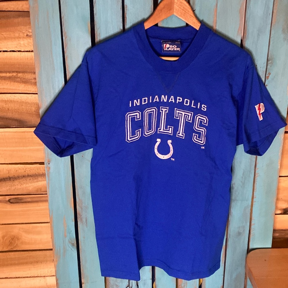 Vintage Pro Player Indianapolis Colts embroidered heavy duty t shirt small USA
